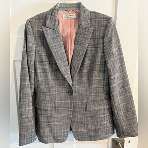 Tahari Gray Plaid Blazer